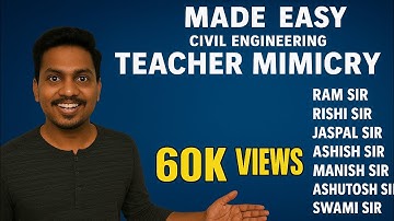 MADE EASY teachers mimicry , Classroom  | CIVIL ENGINEERING | | HINDI || ENGLISH |