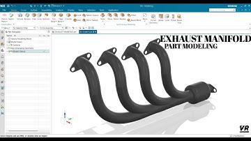 EXHAUST MANIFOLD || ENGINE PART || INLINE 4 CYLINDER ENGINE || PART MODELING ||  NX SEIMENS
