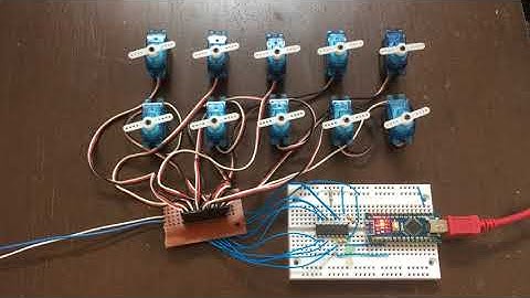 Alaonix Easy 10 Ch PWM Servo Motor Controller Module Test Video for Arduino, PIC, ARM, AVR and 8051
