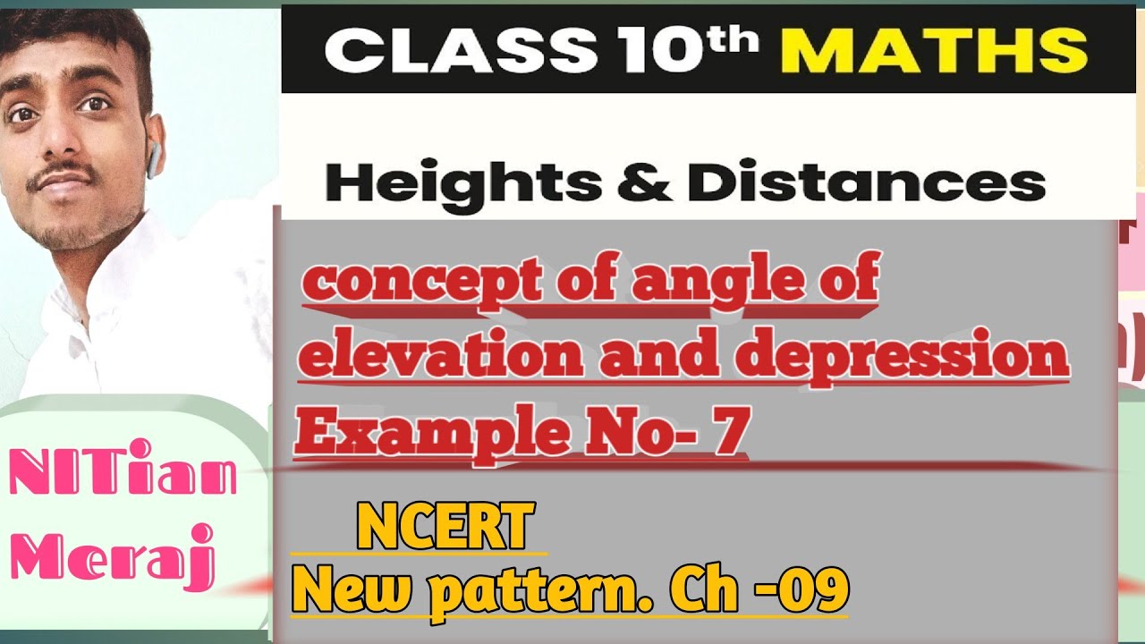 Some Applications Of Trigonometry Class 10 Ch 09 Example 7 Angle Some applications of trigonometry class 10 ch 09 example 7 angle