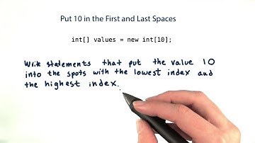 Put 10 in the First and Last Spaces - Intro to Java Programming