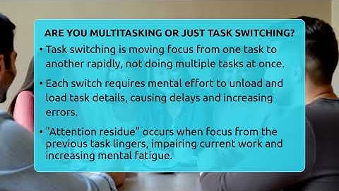 Are You Multitasking Or Just Task Switching? - The Personal Growth Path