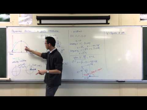 Projectile Motion: Simple Worked Example (4 of 4: Equation of Path)