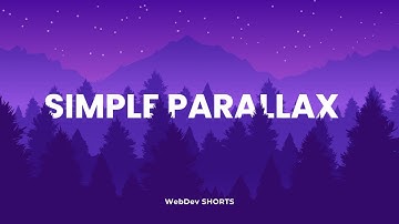 Super simple PARALLAX scroll | HTML & CSS & JS