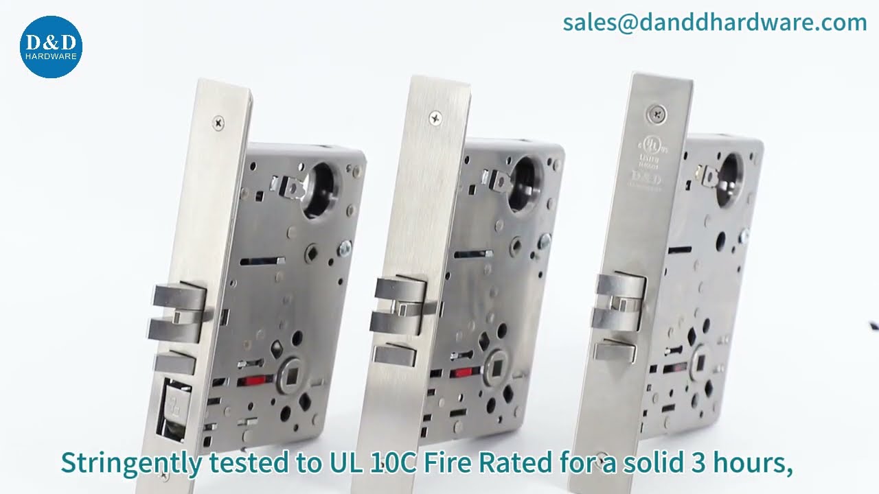 What are the functions of the UL Listed fire rated door lock? 