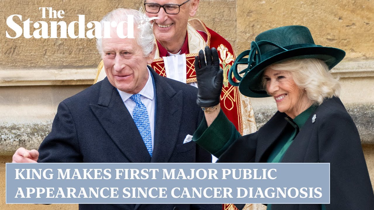 King makes first major public appearance since cancer diagnosis