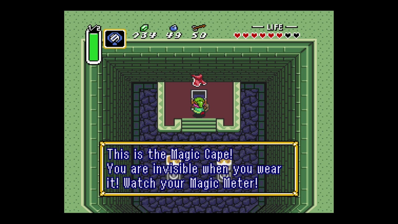 Zelda: A Link To The Past - Obtaining The Magic Cape - Youtube