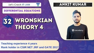 Wronskian Theory 4 | Differential Equation | Target IIT-JAM 2021 | Ankit Kumar
