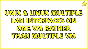 Unix & Linux: Multiple Lan interfaces on one VM rather than multiple VM