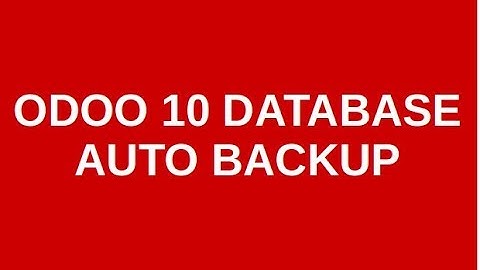 ODOO 10 - DATABASE AUTO BACKUP