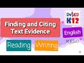 Understanding Text Evidence
