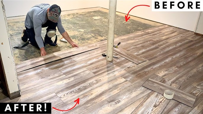 LVP Basement Flooring Makeover - Lolly Jane