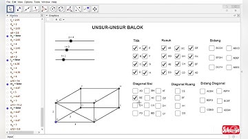unsur-unsur kubus dengan geogebra