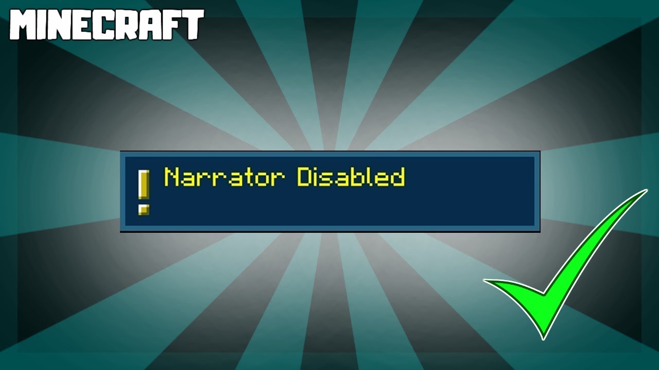 How to Turn Off NARRATOR in Minecraft! 1.17.1 - YouTube