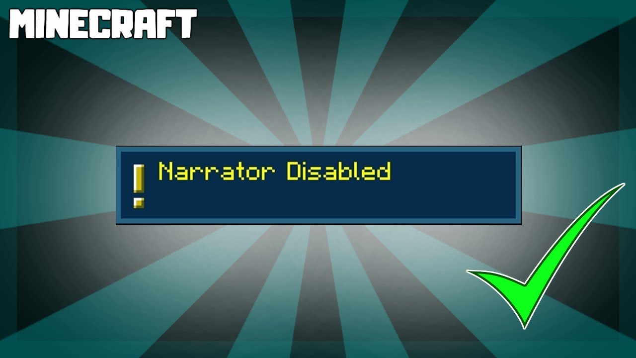 How To Turn Off NARRATOR In Minecraft 1 17 1 YouTube