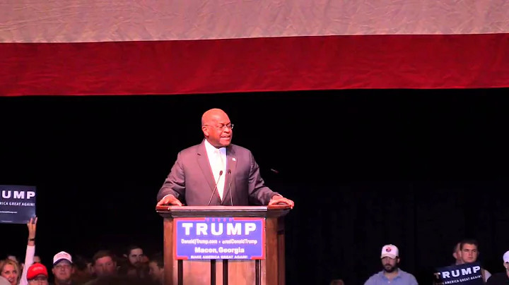 Video: Herman Cain speaks at the Donald Trump campaign rally in Macon