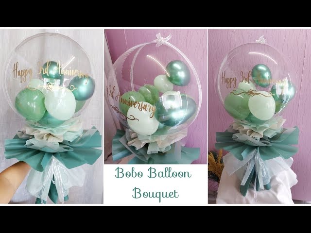 HOW TO MAKE A BOBO BALLOON BOUQUET  HOW TO PUT WRAPPERS ON BOBO BALLOON 