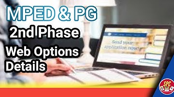 mped and pg | weboptions | second phase 2021-22 | intelugu @srinupetcreations