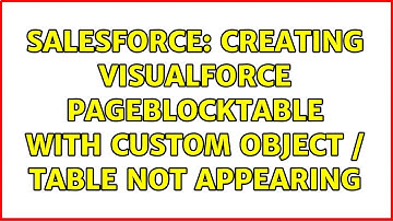 Salesforce: Creating Visualforce pageBlockTable with Custom Object / Table not Appearing