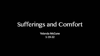 Sufferings and Comfort | 1-19-22