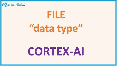 Snowflake AI/GenAI: "FILE" data type for Unstructured data