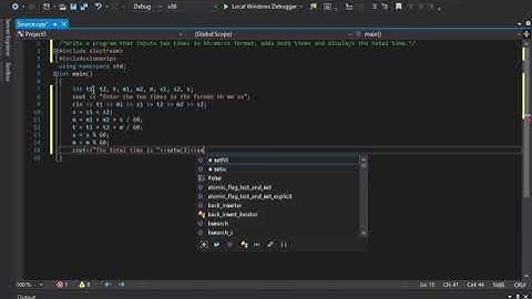 C++ Program To Add Two Times.