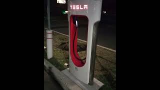 TESLA Car catches fire while charging battery at Wawa