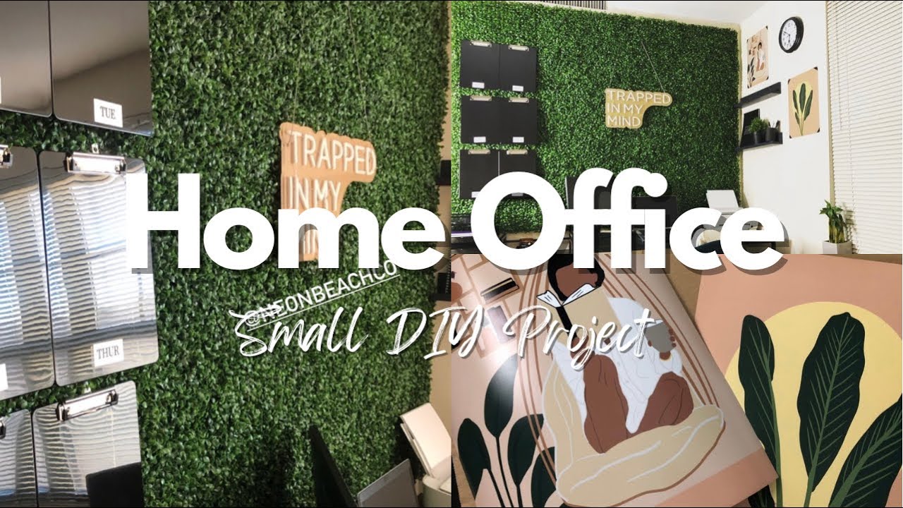 DIY SMALL HOME OFFICE URBAN HOME OFFICE WORK FROM HOME SPACE YouTube