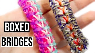 Rainbow Loom Boxed Bridges Bracelet | One Loom Tutorial