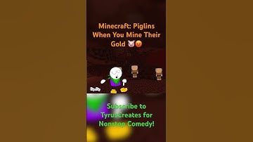 Minecraft: Piglins When You Mine Their Gold 🐷😡#minecraft #funny