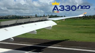Air Belgium Airbus A330-900neo BEAUTIFUL Approach & Landing in the Caribbean 🇫🇷