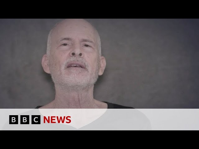 Video shows US and Israeli hostages alive in Gaza | BBC News