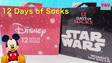 Disney Star Wars 12 Days Of Socks Advent Countdown Calendar Unboxing Review | PSToyReviews