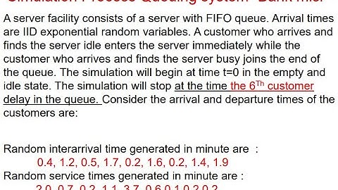 حل سؤال Queuing system "Bank misr" | Simulation