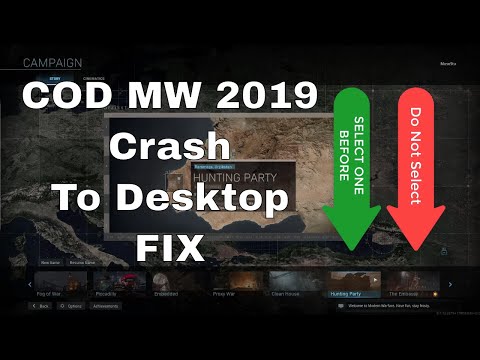 COD Modern Warfare 2019 Crash to Desktop Fix