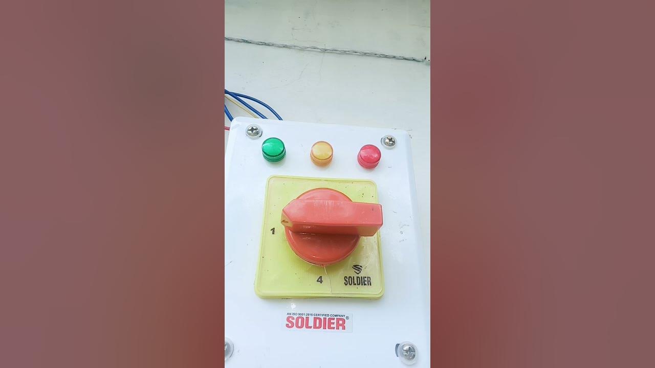 Introduction of 3 Phase Rotary switch board and indicator Wiring