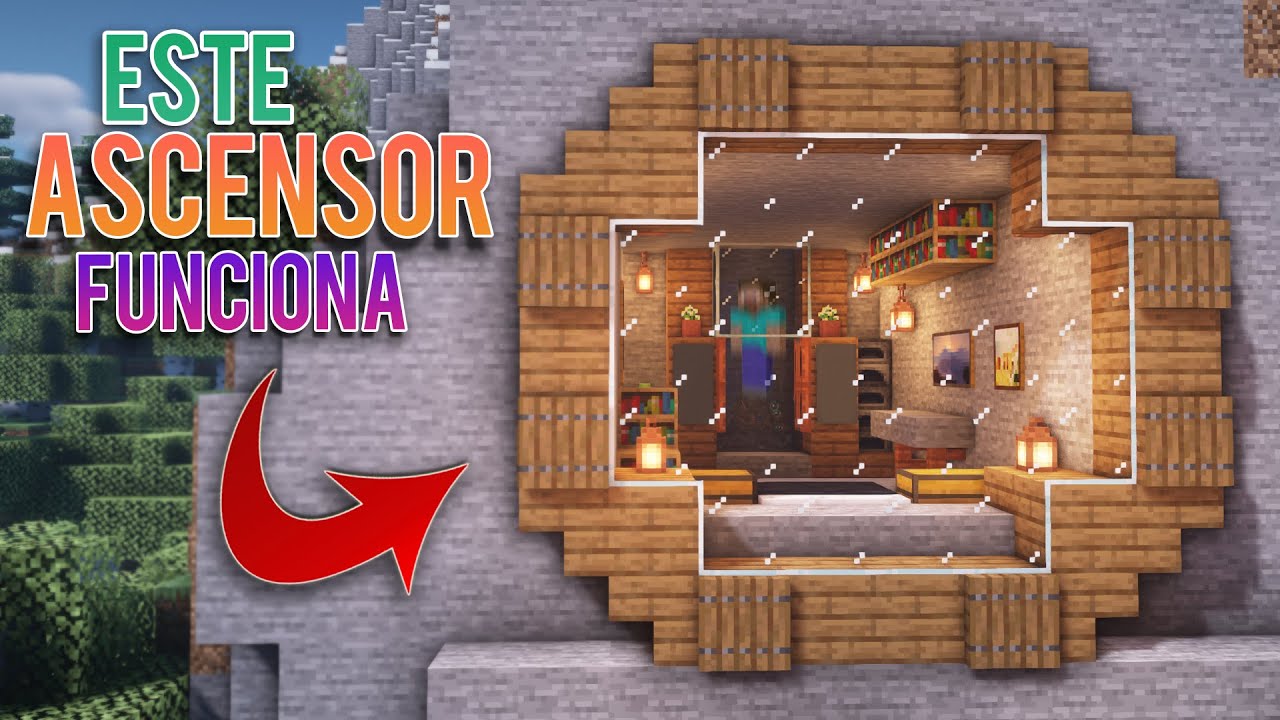 Minecraft tutorial  casa de MONTAÑA MODERNA 🏔️​ #16✓