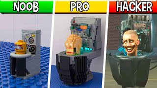 LEGO Glitch Skibidi Toilet : Noob, Pro, HACKER! / (Skibidi Toilet) Resimi