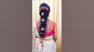 #shorts / Hairstyle For Engagement Bride / Braid Maids / Telugu Brides