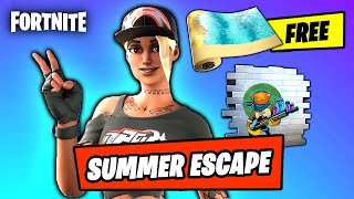 Fortnite SUMMER ESCAPE - ALL FREE REWARDS, Skins, Event & Quests