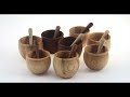 Woodturning end grain salt bowl tournage sur bois bol en bout de grain