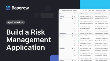 🖥️ Build a Risk Management App – No-Code Risk Assessment Tool in Baserow (2025)