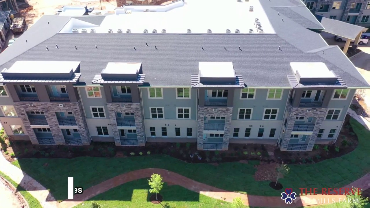 Drone Footage construction update of The Reserve at Mills Farm senior