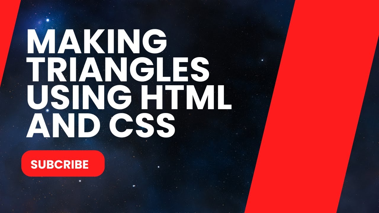 HOW TO MAKE TRIANGLES USING HTML AND CSS - YouTube