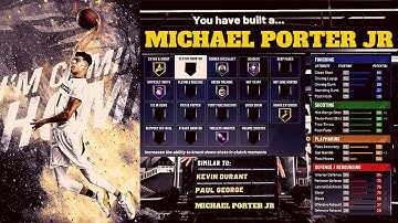 BEST MICHAEL PORTER JR BUILD ON NBA 2K21! 49 BADGE UPGRADES! BEST SMALL FORWARD BUILD!
