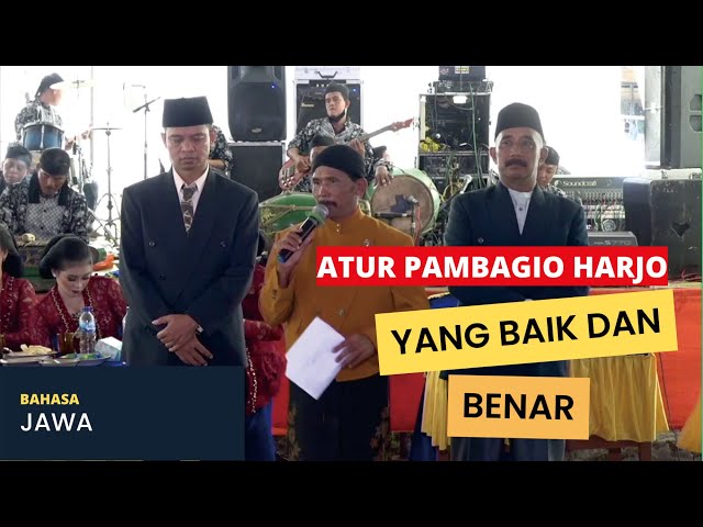 ATUR PAMBAGIO HARJO YANG BAIK DAN BENAR // BAHASA JAWA class=