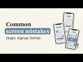 Common Screen Mistakes | Login, Signup & Home Screen UX Errors | Explained for Beginners in Tamil