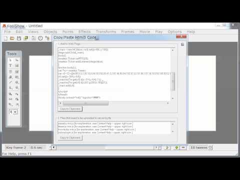 Key frames, tweens, and morphing in KoolShow Html5 software