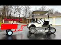 Custom  harbor freight  gooseneck  golf cart  trailer