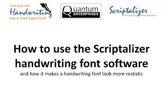 How to Use the Scriptalizer Realistic Handwriting Font Software screenshot 1